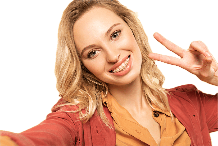 Confident Woman With Braces